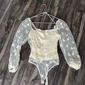 Cream Sheer One Piece , Very Sexy